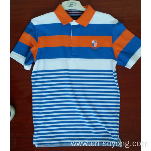 Polo Shirt Casual Yarn Dyed Short Sleeve Polo Shirts Factory